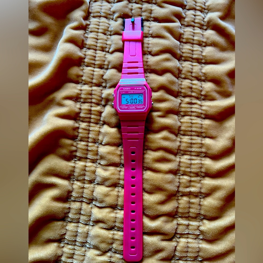 Casio F-91W Hot Pink Digital Watch